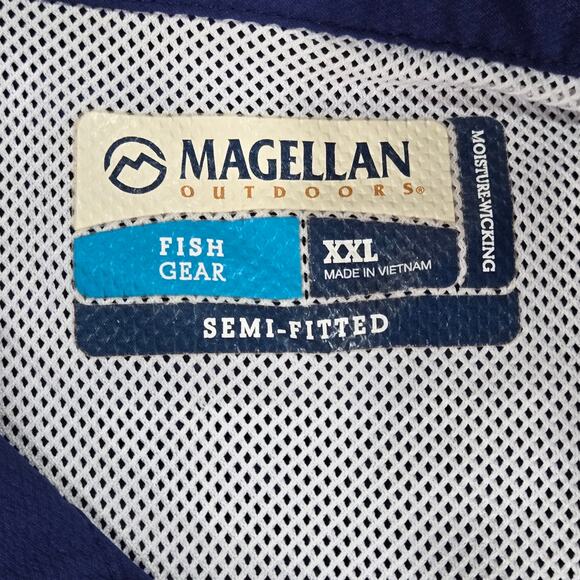 Magellan Women XXL Fishing Shirt Semi Fitted Navy Outdoor Camping Utility Beach - Picture 7 of 11
